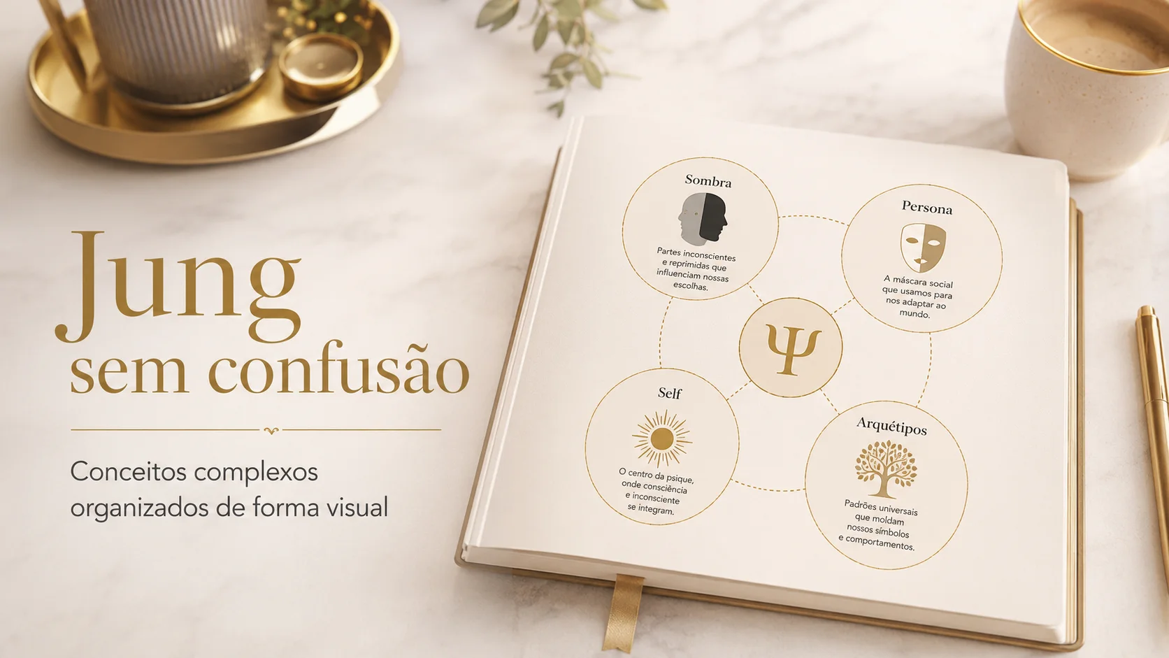 Conceitos de Jung organizados visualmente