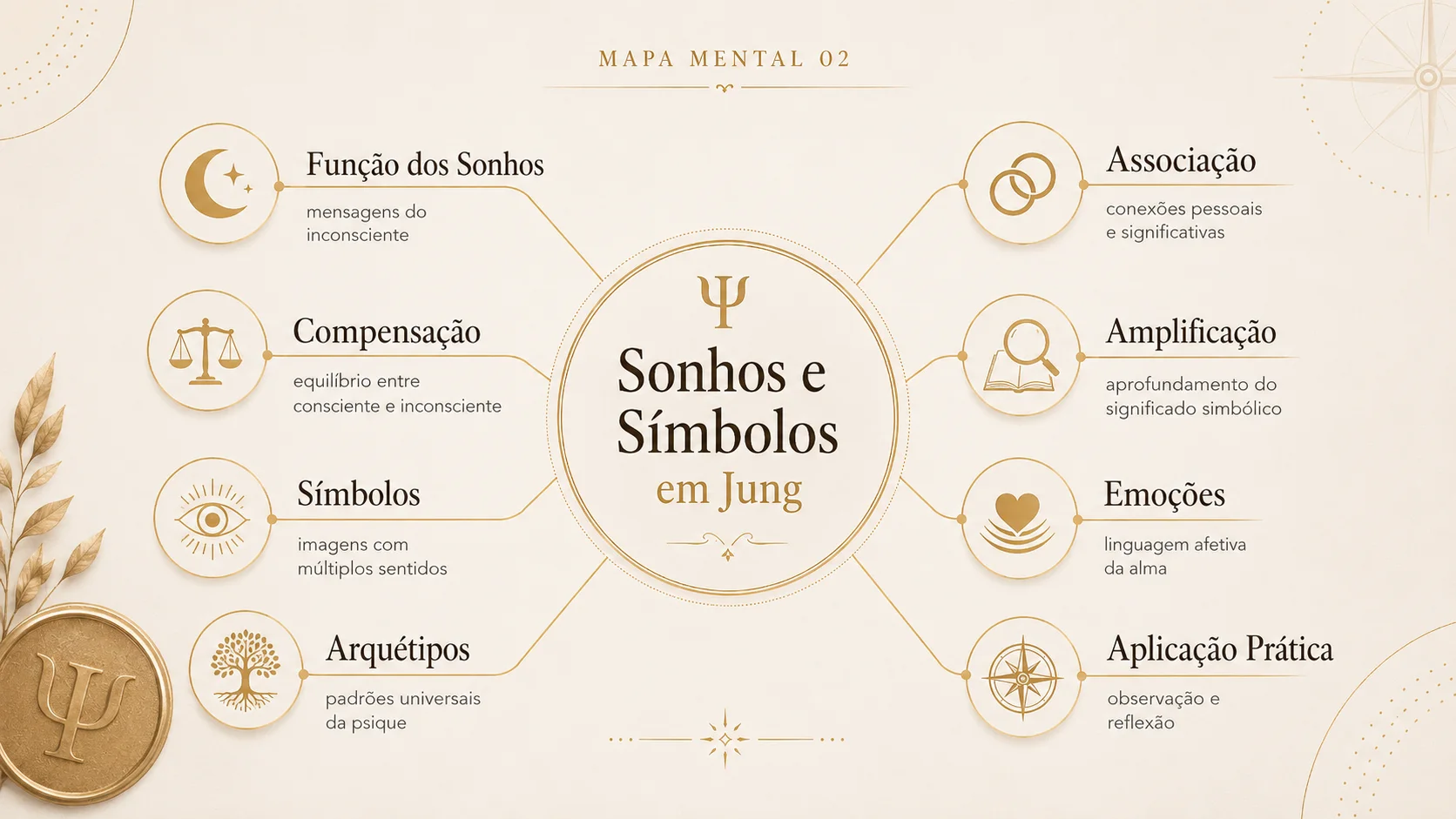 Mapa mental Sonhos e Símbolos em Jung